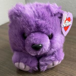 Vintage Puffkins Violet Purple Bear Plush Swibco with Tags